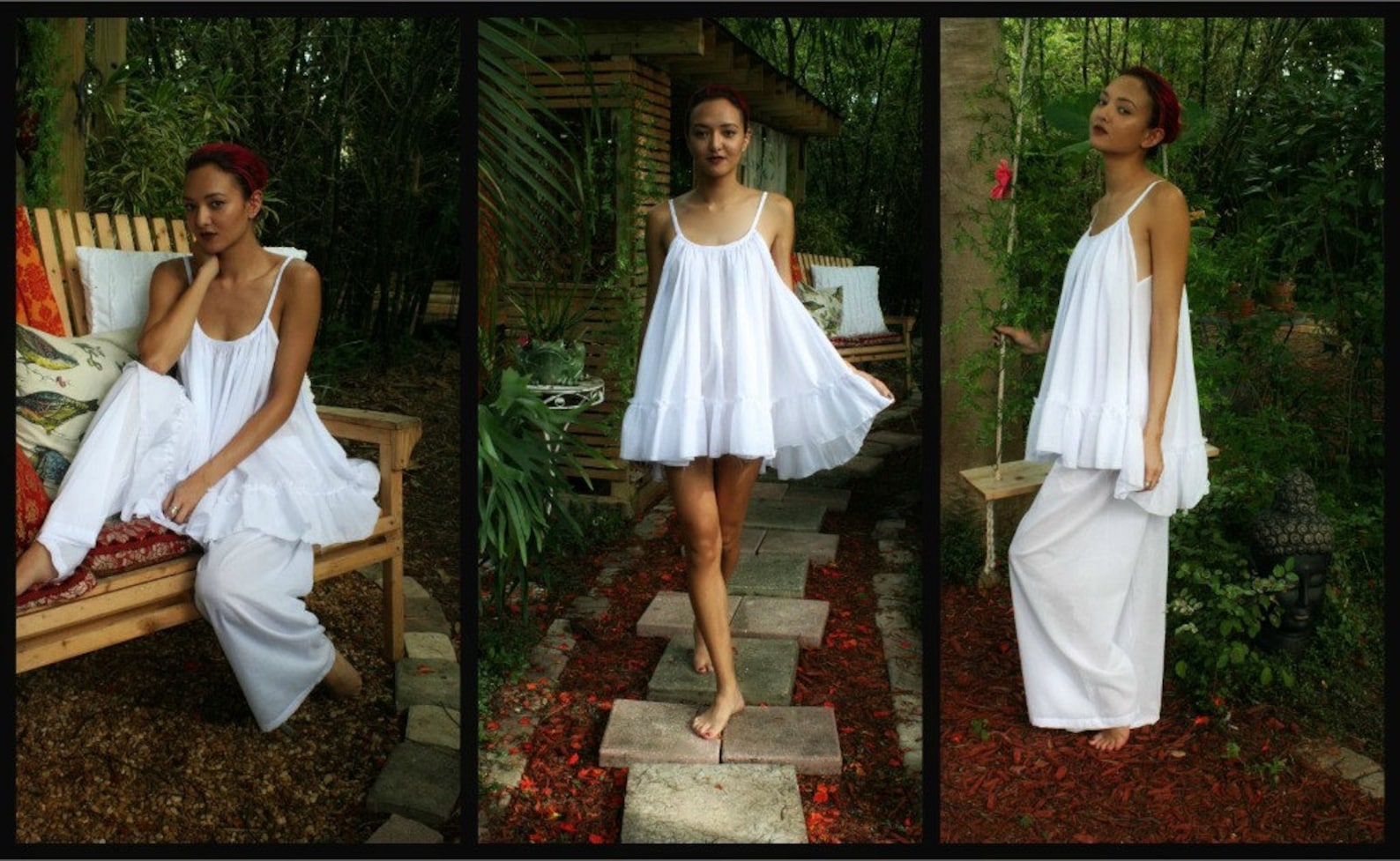 Cotton Baby Doll Pajama Set Cotton Nightgown Cotton Lingerie Etsy