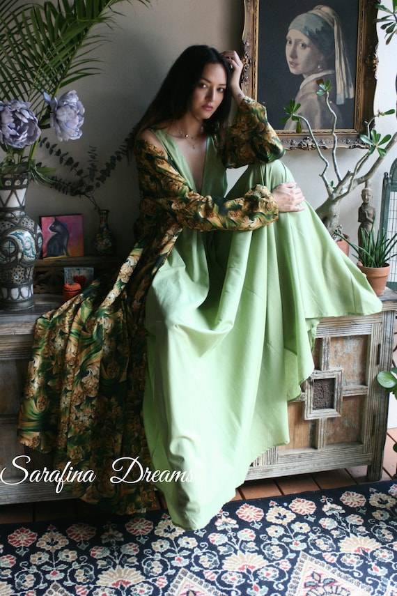 Green cotton nightgowns hotsell