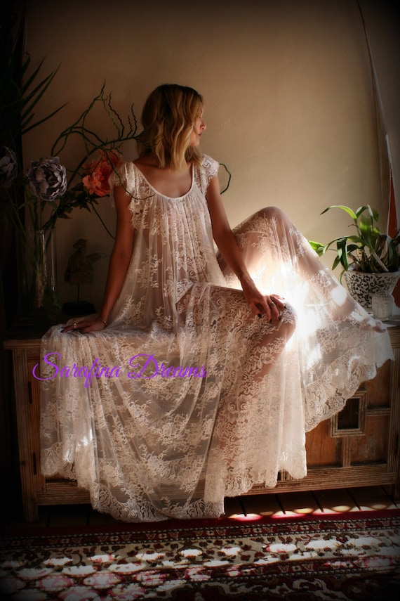 Bridal Lace Nightgown Wedding Sleepwear Full Sweep Bridal Lingerie Off White Lace Lingerie Lace Lingerie Honeymoon Lingerie Bridal Lace Nightgown Wedding Sleepwear Full Sweep Bridal Lingerie Off White Lace Lingerie Lace Lingerie Honeymoon Lingerie