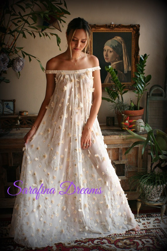 Cotton Nightgown Victorian Cotton Sleepwear Jane Austen Sleepwear Cotton  Lingerie Embroidered Lace Cotton Bridal Sleepwear 
