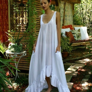 100% Cotton Nightgown Ruffle White or Print Cotton Lingerie - Etsy