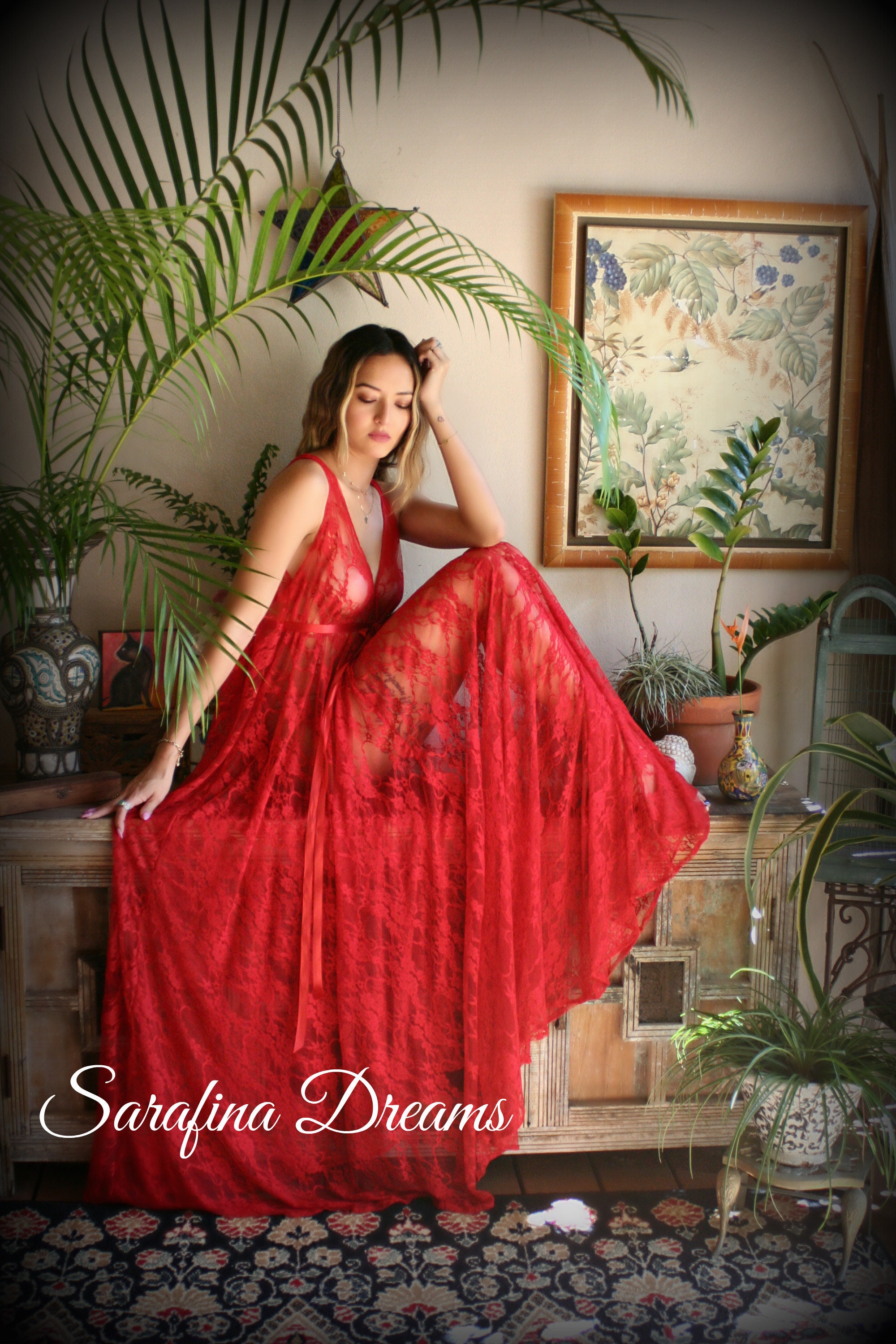 Limited Edition Red Lace Backless Nightgown Lace Lingerie Red Lace  Sleepwear Nightgown Red Nightgown Red Sleepwear - Etsy