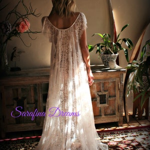 Bridal Lace Nightgown Wedding Sleepwear Full Sweep Bridal - Etsy