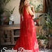 Limited Edition Red Lace Backless Nightgown Lace Lingerie Red Lace ...