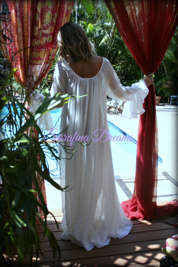 100% Cotton Nightgown Romantic Cotton Nightgown Long Cotton
