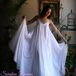100% Cotton Nightgown White Cotton Nightgown Bridal White Cotton Lingerie Wedding Sleepwear Cotton Sleepwear Honeymoon Nightgown