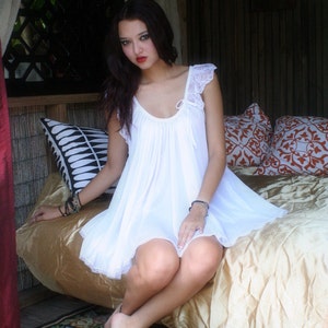 Nylon Baby Doll Nightgown in the Shadows of Moonlight Bridal
