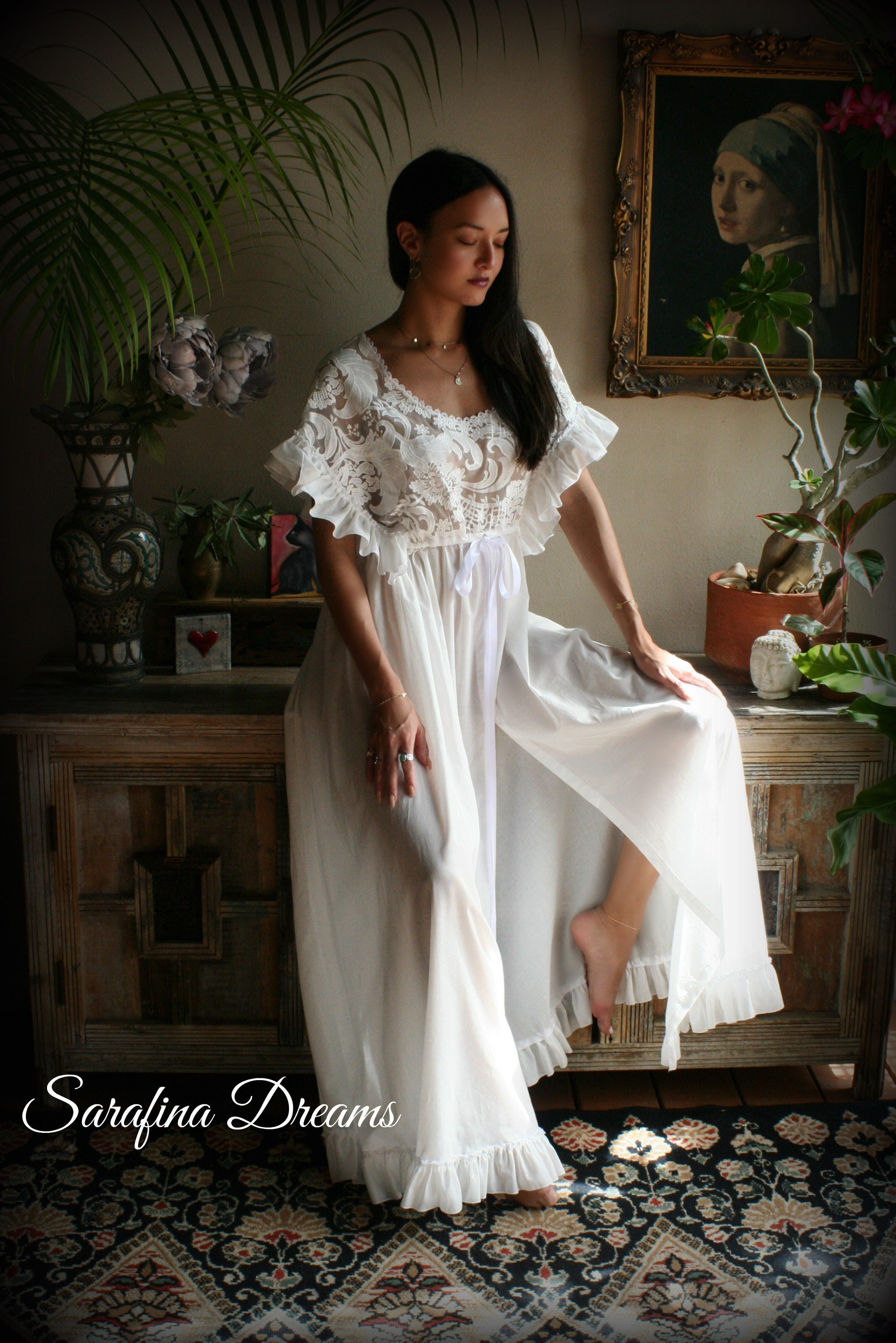 Victorian lace nightgown hotsell