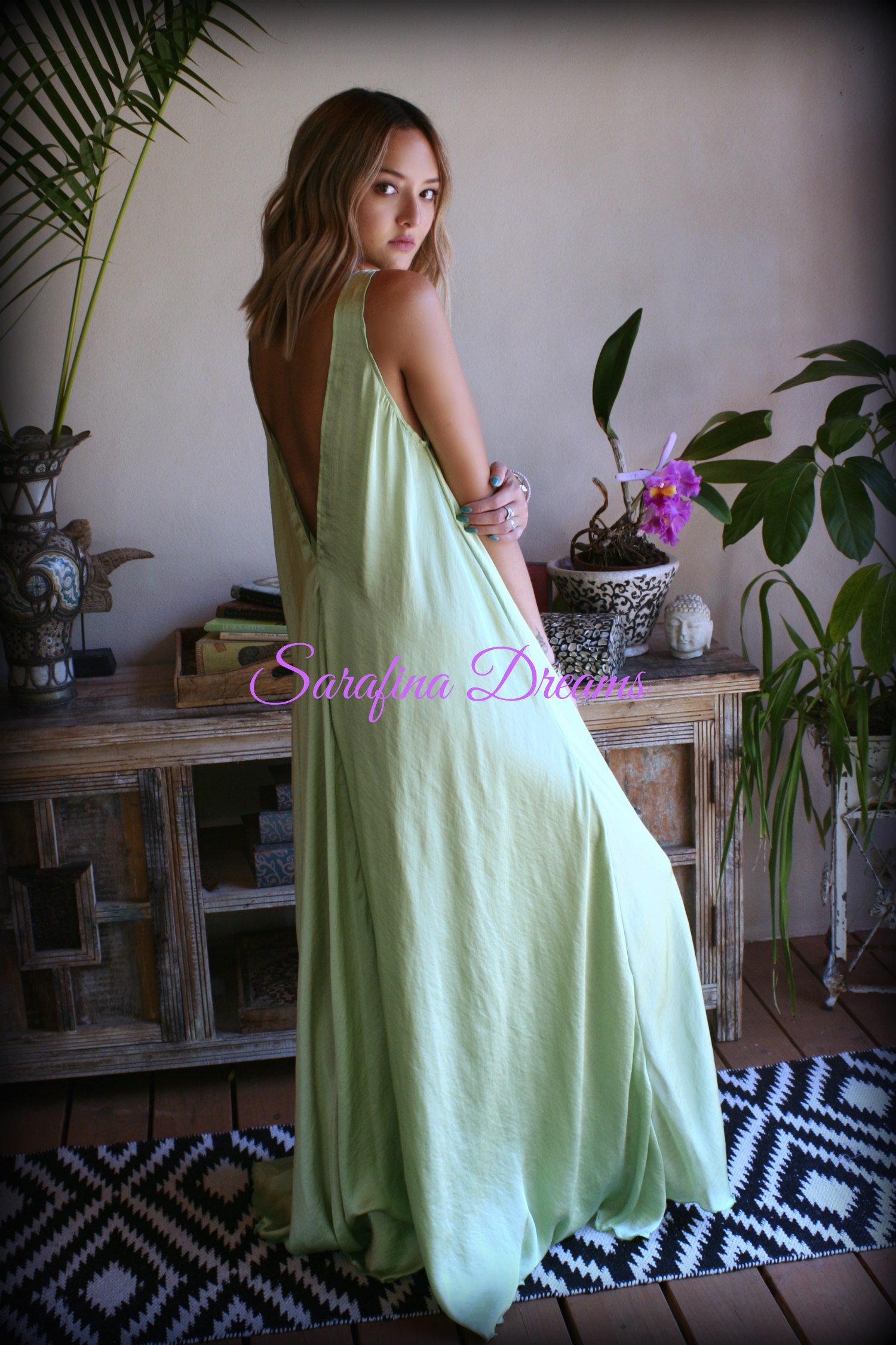 Liquid Satin Backless Nightgown Full Swing Lingerie Satin | Etsy
