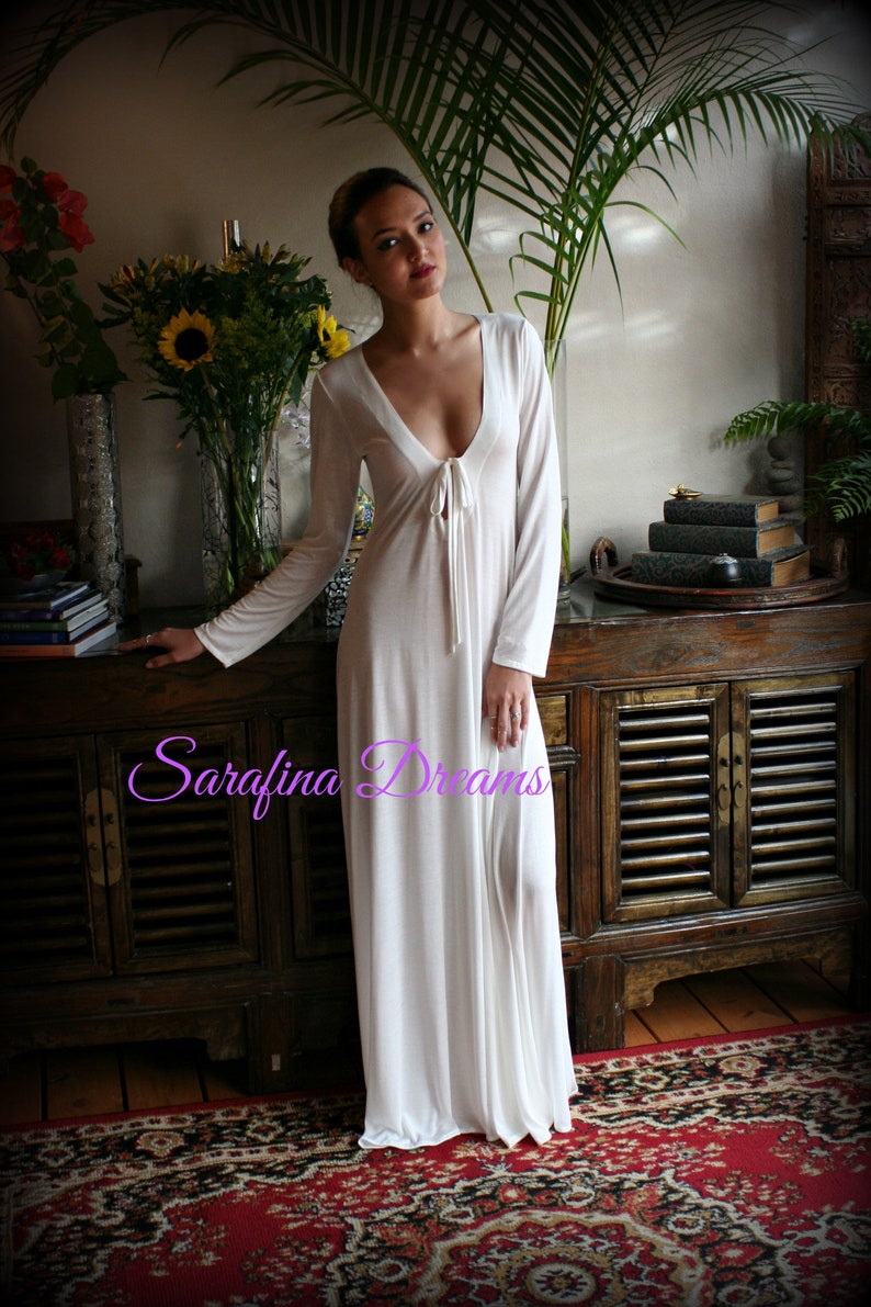 Knit T Shirt Nightgown Silk Knit Blend Sleep Shirt Silk Etsy