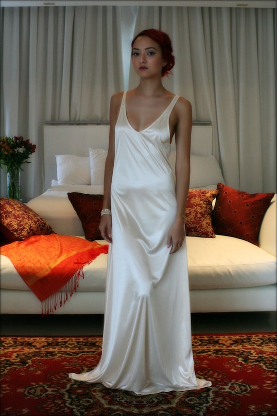 bridal slip dress