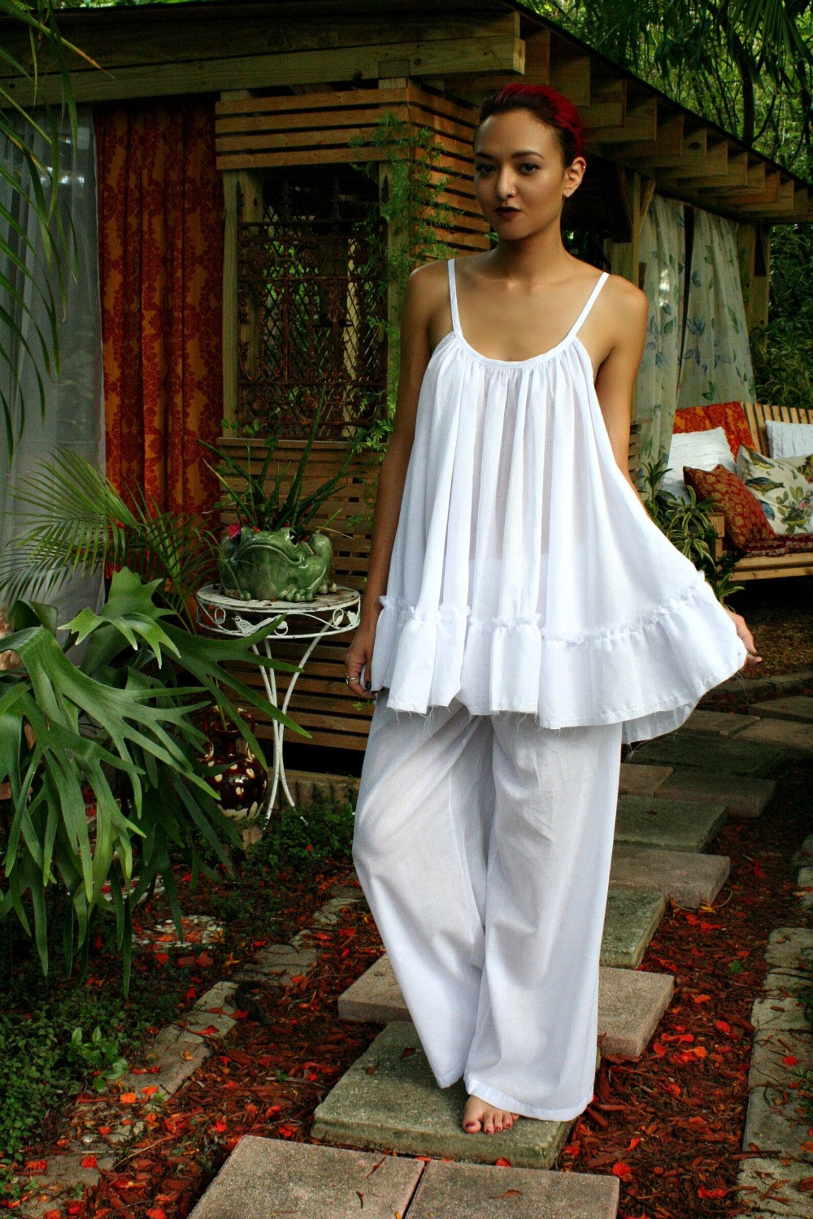 Cotton Baby Doll Pajama Set Cotton Nightgown Cotton Lingerie Etsy