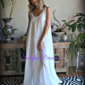 Cotton Nightgown Backless White Cotton Sleepwear Honeymoon Cotton ...