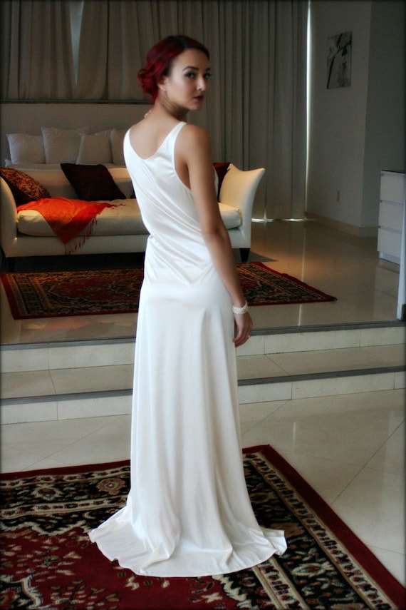 Bridal Nightgown Satin Slip Dress Liner Bridal Slip Wedding Slip Formal  Length Slip Bridal Lingerie Wedding Lingerie Sleepwear 
