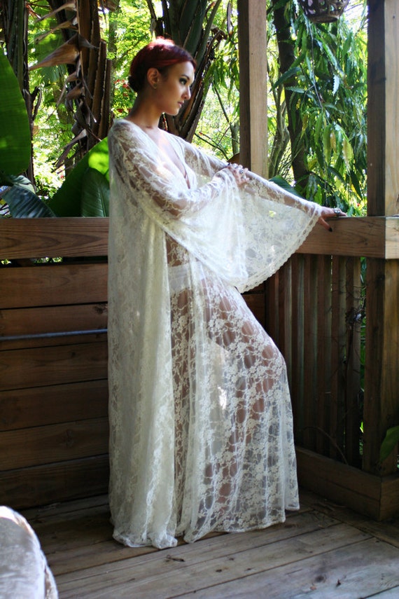 In dreams white long top sleeve lace maxi dress