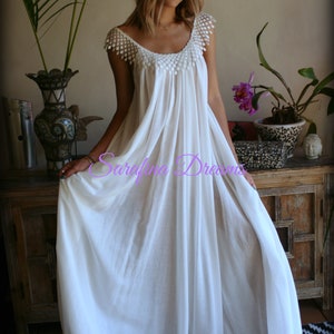 Cotton Nightgown White Cotton Sleepwear Honeymoon Cotton - Etsy
