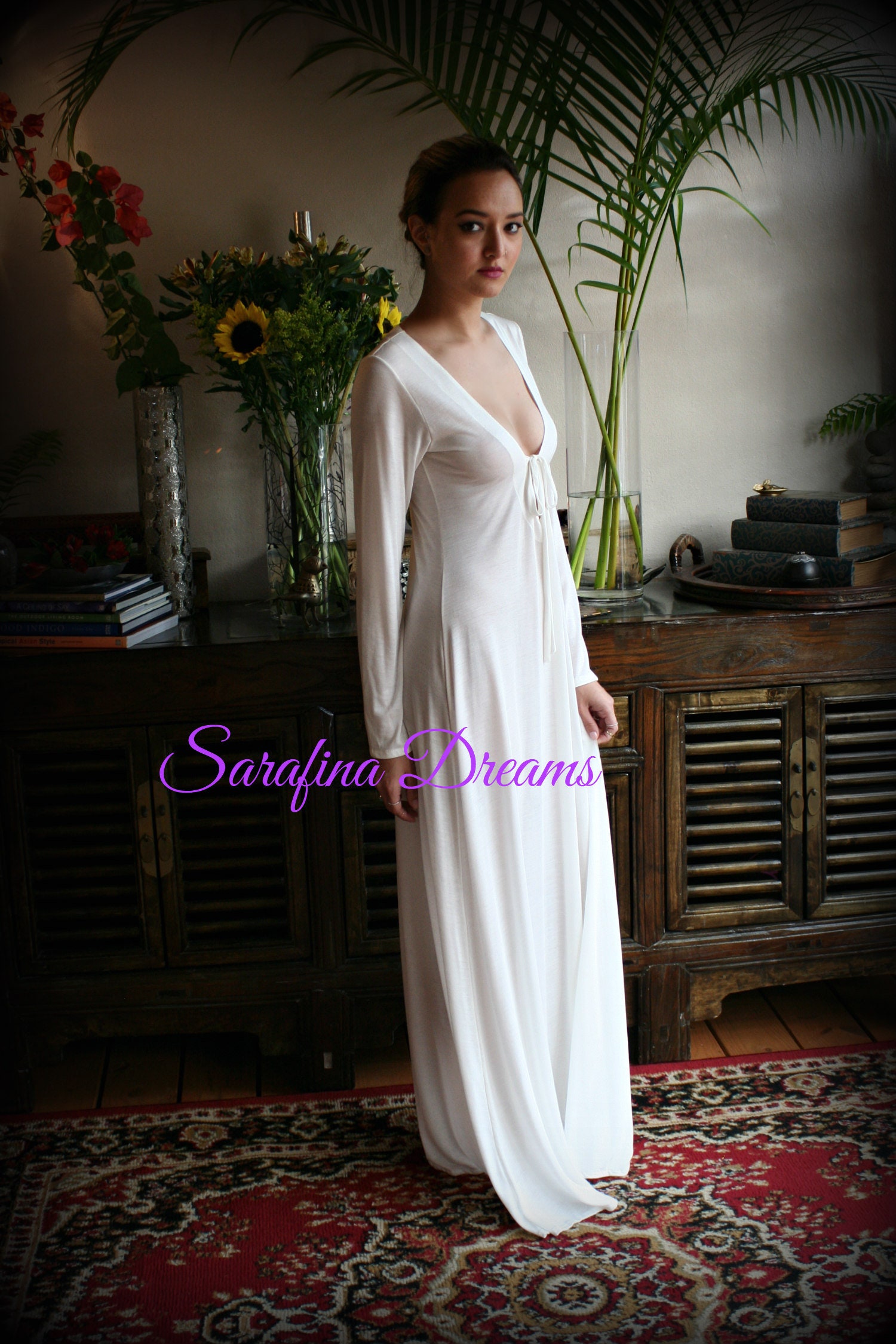 Women's Long Sleeve Sleeping Gowns 