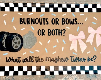 Hand Painted Custom Gender Reveal Banner