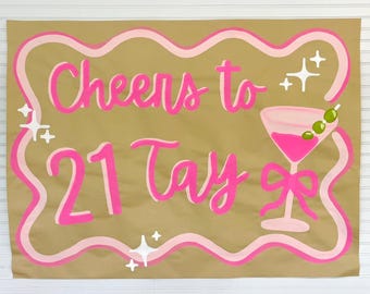 Hand Painted Custom Birthday Banner