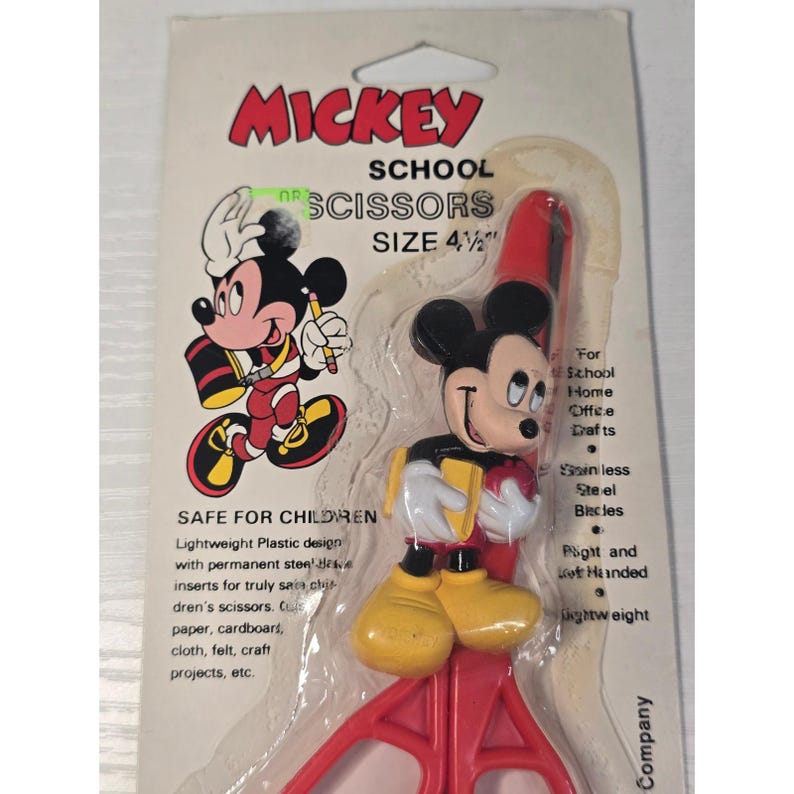 Vintage Disney Mickey Mouse Kids Scissors Stainless Steel Empire Pencil ...