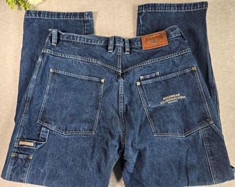 Rocawear Vintage Baggy Y2K Denim Jeans Men's Size 40x32 Logo Wide Leg Grunge