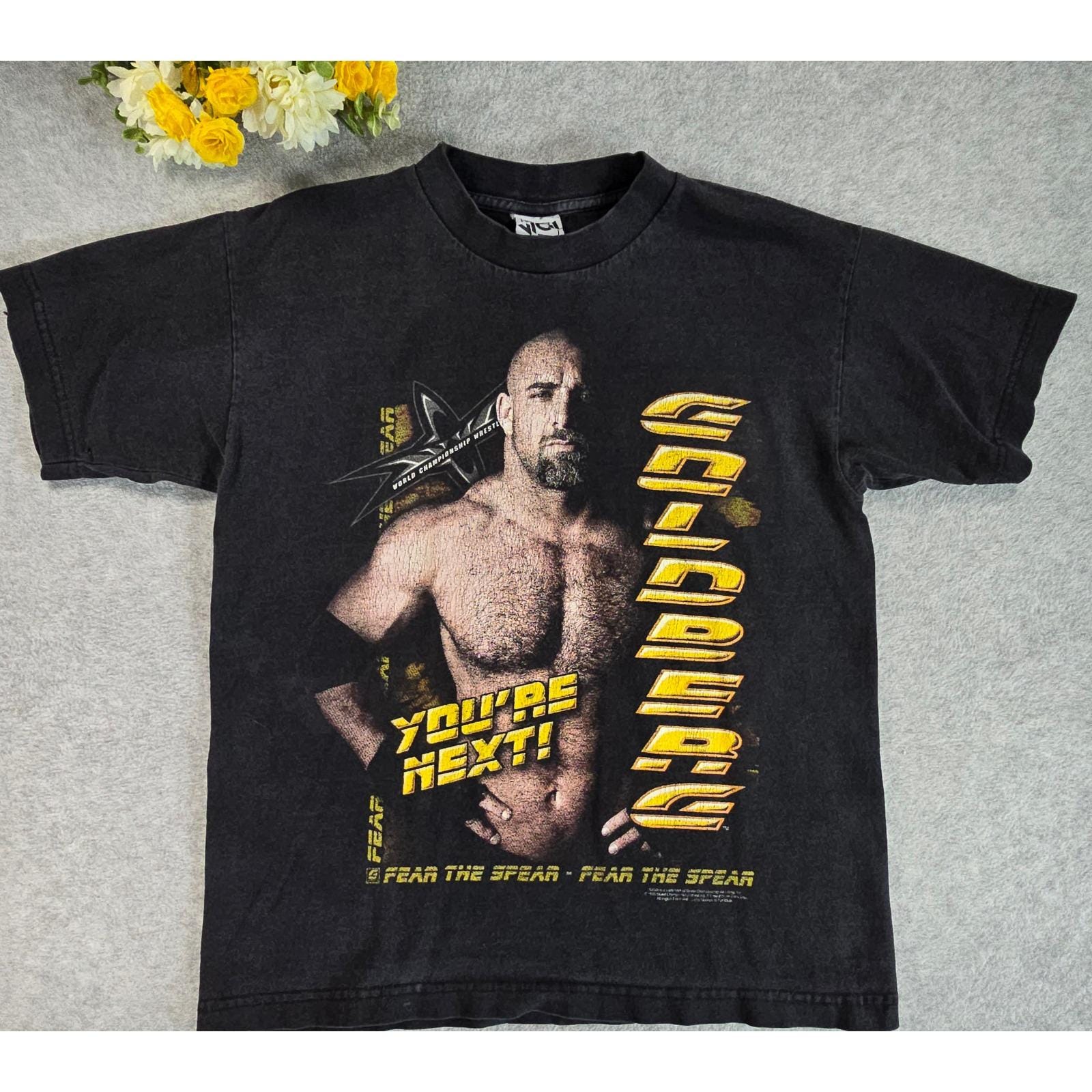 Vintage 90s WCW Bill Goldberg You're Next 1998 Wrestling Tshirt