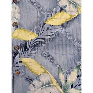 Camisa de manga larga azul con botones y estampado tropical para hombre Tommy Bahama, talla XXL, estilo Y2K. imagen 5