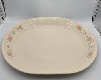 Vintage jaren 90 Corelle Forever Yours ovale serveerschaal hart Cottagecore Grandma