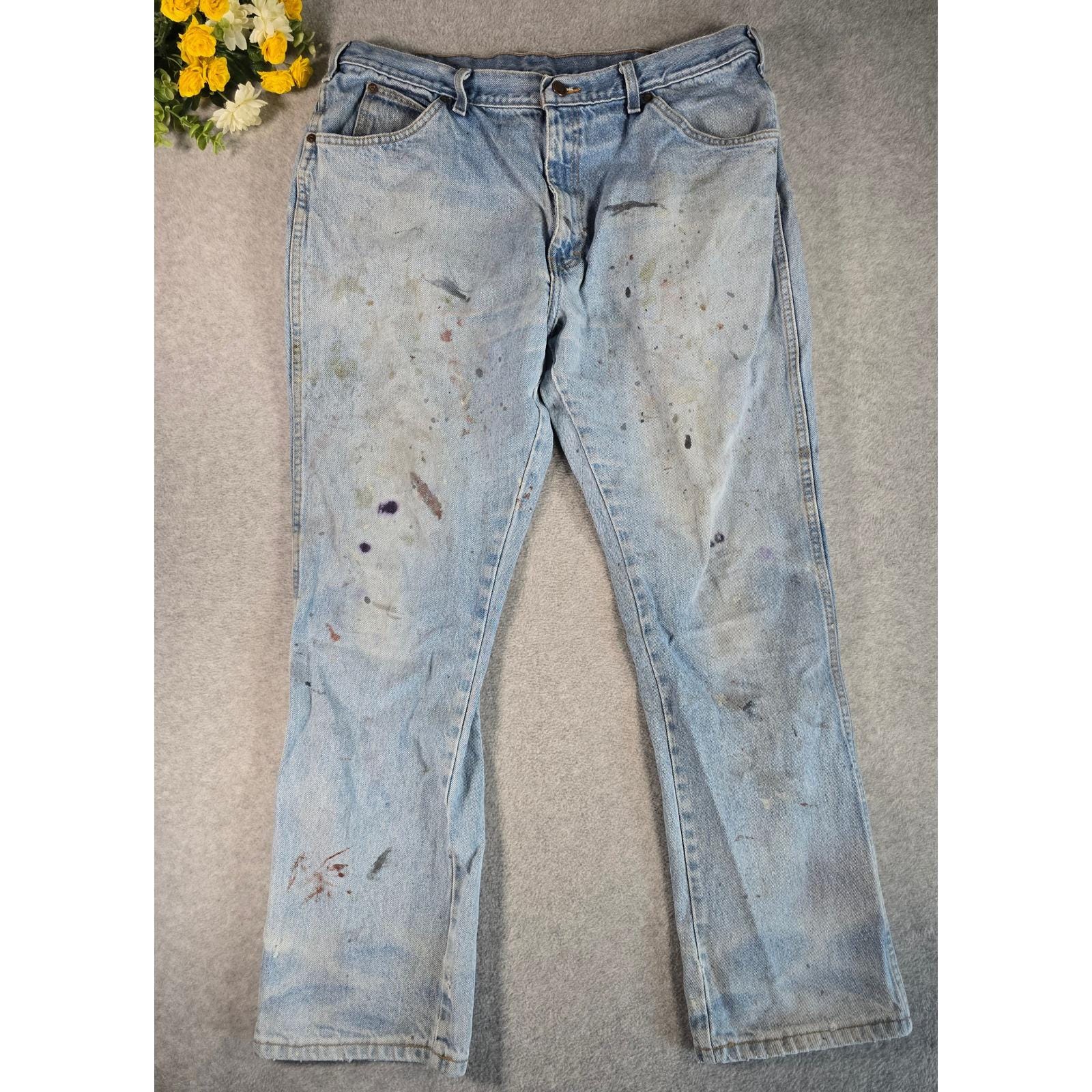 Y2k Painted Jeans - Etsy