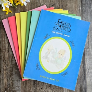 Vintage 1983 Precious Moments Malbücher Lot von 7 RARE Sammler Aktivität