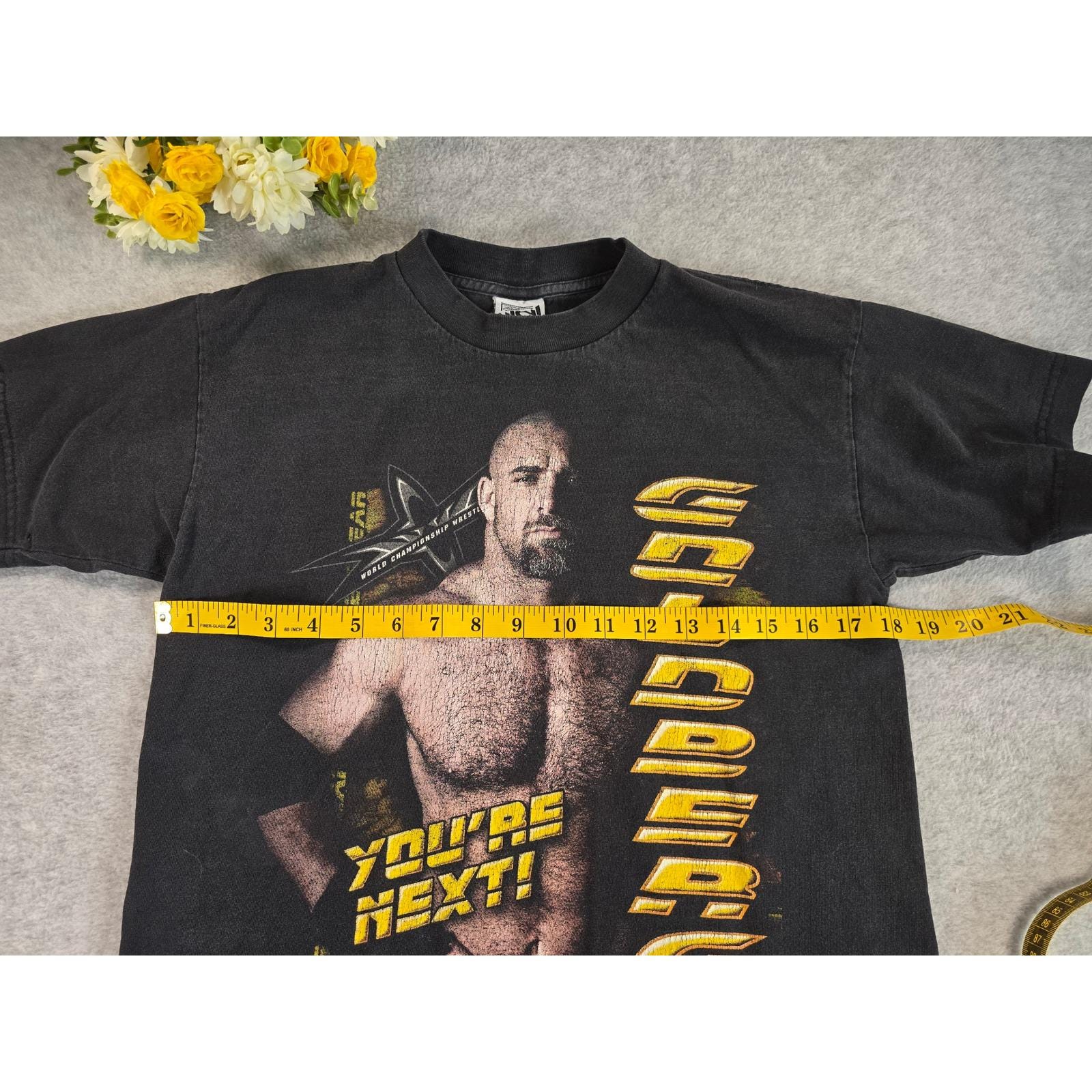 Vintage 90s WCW Bill Goldberg You're Next 1998 Wrestling Tshirt