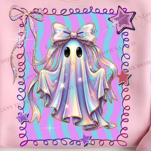 Preppy Halloween Ghost Png, Cute Boo Ghost Coquette Png, Floral Spooky Season Png, Girly Halloween Shirt Design, Spooky Pumpkin Sublimation