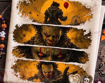 Halloween Clown Character PNG, Halloween PNG, Spooky Season PNG, Movie Night Joker Mashup, Horror Character Sublimation, Scary Movies Png