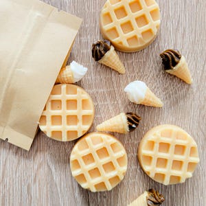 Natürliche Wachs Melts - Schöpfbare Mini Eis und Waffel Wachs Melts