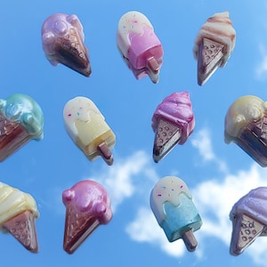 Natural Wax Melts- Scoopable Mini Popsicle and Ice Cream Cone- Dreamsicle Collection