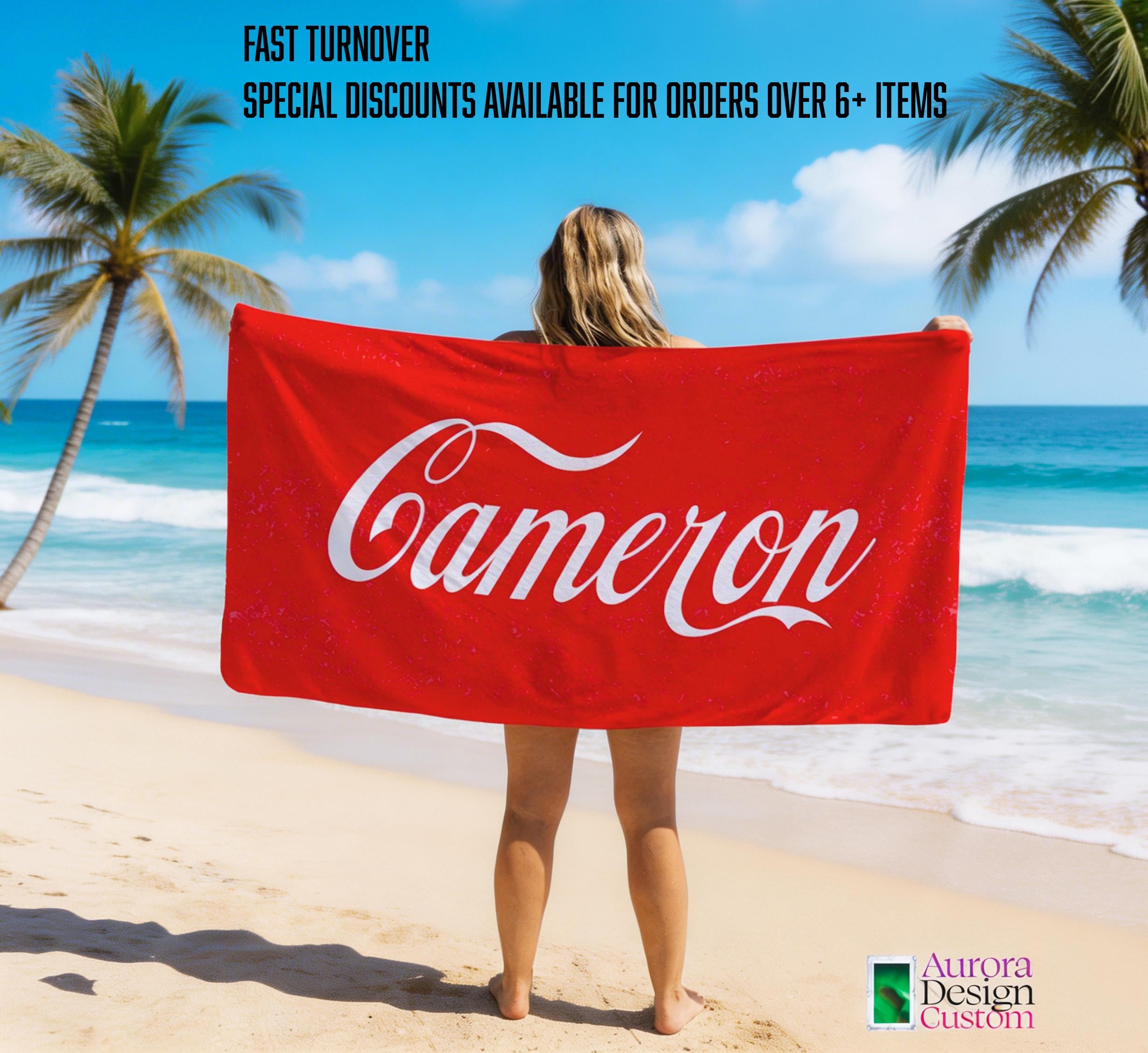 KITH ビーチタオル Coca Cola beach Towel Coca Cola Towel, Retro Coke Towel, Soft Drink Towel, Logo Beach