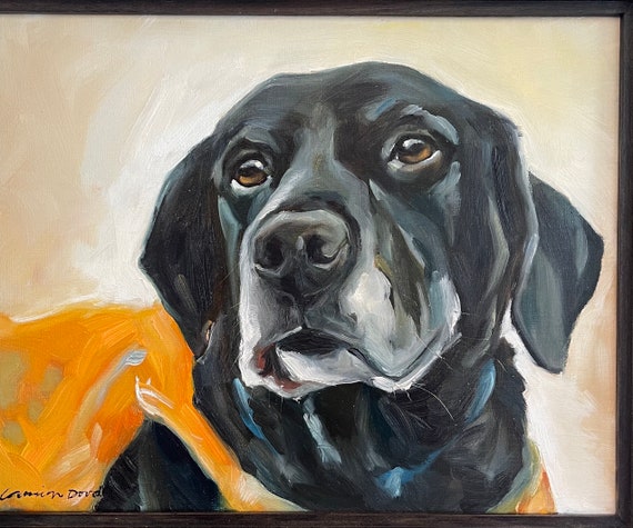 9x12 pet portrait, oil painting, commission