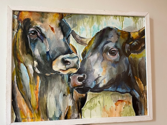 Cows, oil on canvas