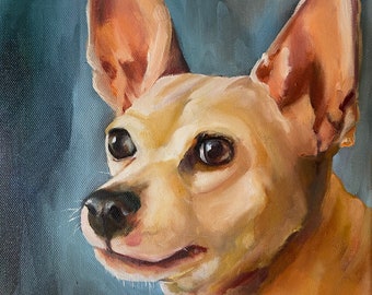 10x10 pet portraits, oil on canvas