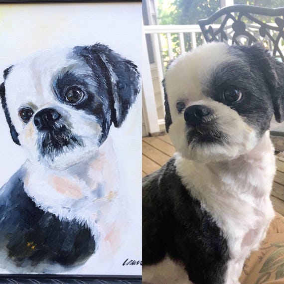 9x12 Pet portraits, oil painting