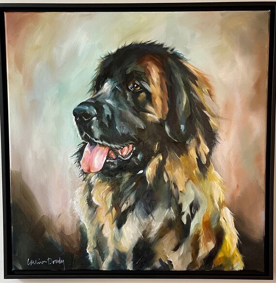 24x24 pet portrait, oil