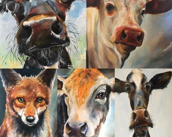 Animal Commissions, cows, pigs, goats, rabbits, fox, etc