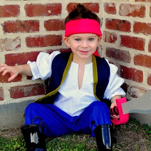 Pirate Pirates Boy  Halloween Costume Blue toddler  sizes through kids size 10 years old