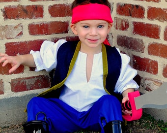 Pirate Pirates Boy  Halloween Costume Blue  toddler sizes through kids size 10 years old