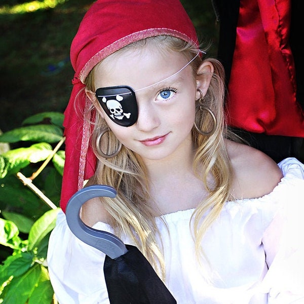 Costume d'Halloween Pirate Pirates Girl tailles jusqu'à la taille des enfants de 10 ans