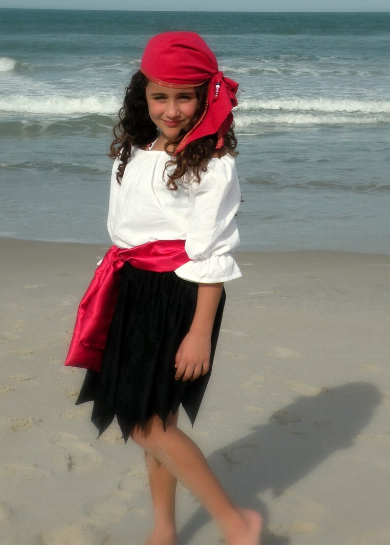 Child Pirate Pirates Girl Halloween Costume sizes through 10 years old