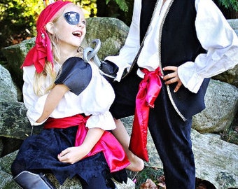 Pirate Pirates boy Halloween Costume toddler sizes through kids size 10 years old