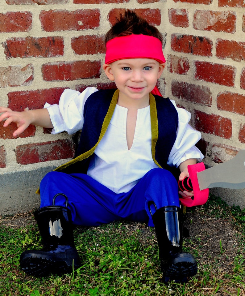 Pirate Pirates Boy Halloween Costume Blue Toddler Sizes Etsy