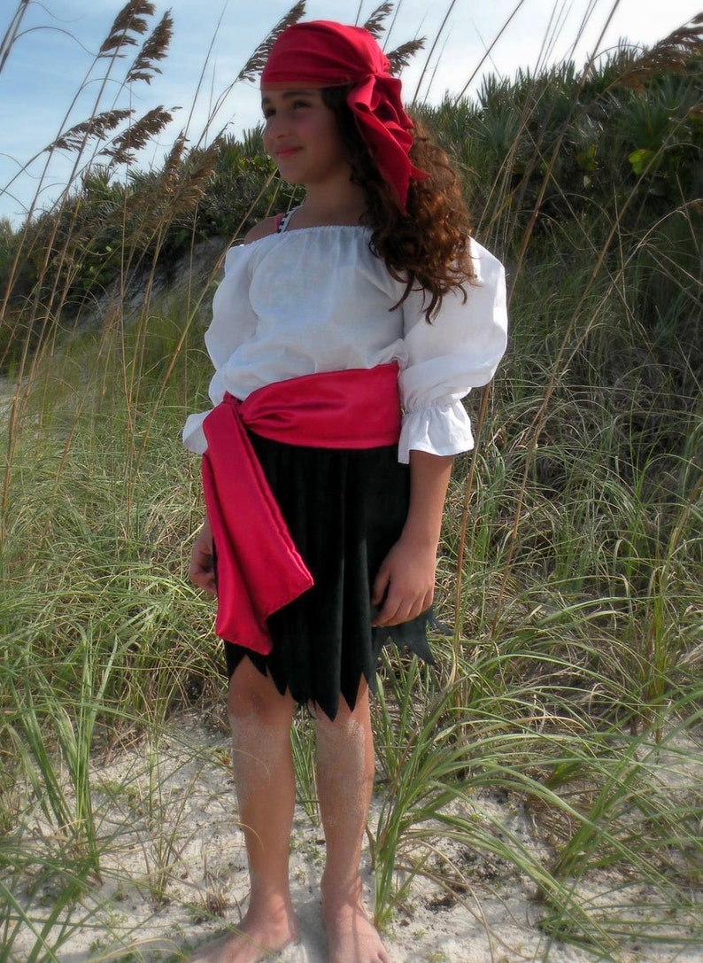 Child Pirate Pirates Girl Halloween Costume sizes through 10 years old