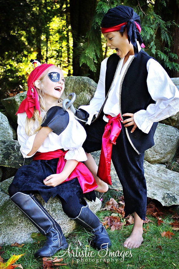 Pirate Pirates Girl Halloween Costume Sizes Through Kids Size 10